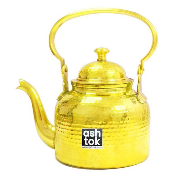 Ashtok Hammered Pure Brass Tea Kettle - Brass Tea Kettle Online |