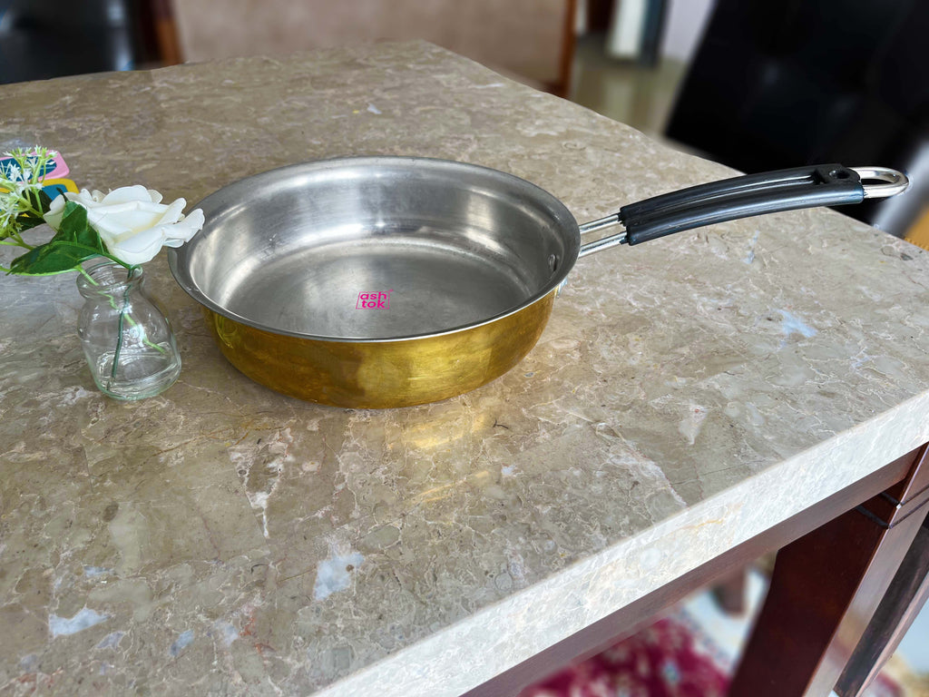 Brass Pan for Cooking  Brass Saucepan with khalai Coating Inside