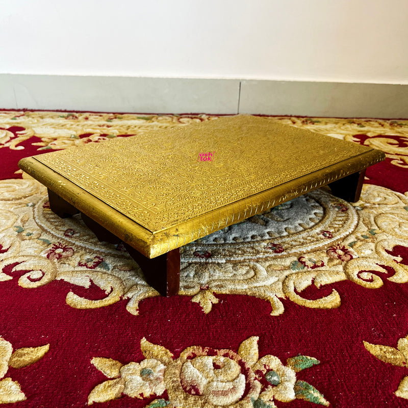 Chogwi Premium Brass and German Silver Chowki Online at Best Price | Shop Now ...