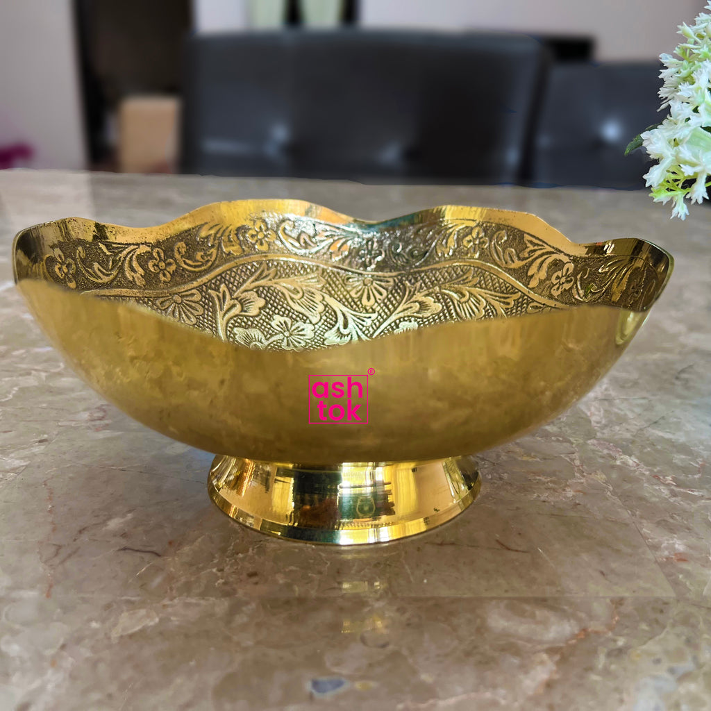 Buy Unique Turkish Brass Gift Bowl - Great for Wedding and