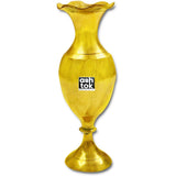 Brass Flower Vase, Gorgeous Brass Flower Vase Pair ( Height 4 Inch, Gold) Set of 2 Handcrafted, Home Decor