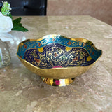 Turkish bowl, Brass Gift Bowl Meenakari multi color bowl