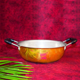 Brass Kadai with lid, Kadai for deep frying, cooking and with kalai lining inside