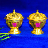 Sindoor box Brass wedding, gift sindoor box (Dia 2 Inches)