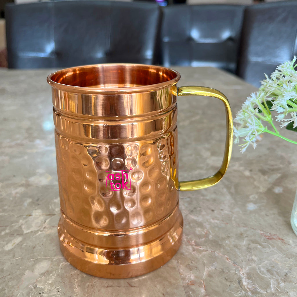 Copper beer mug Hammered design, Fresh Fruit Juice, Moscow Mule