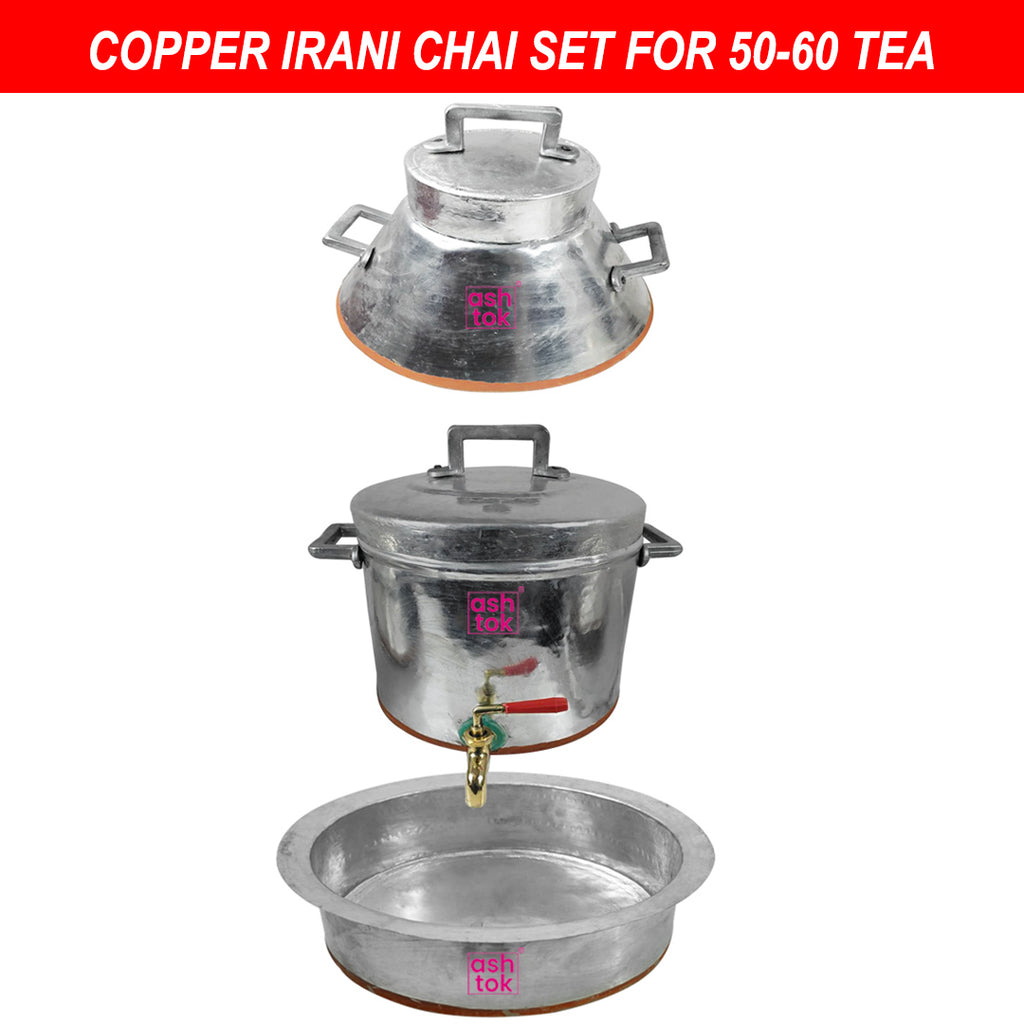 Copper Irani Tea Set, Hyderabadi Irani Chai Set