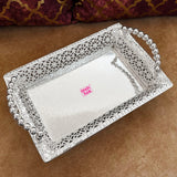 German silver tray with elegant craftsmanship, ideal for marriage decorations, gift arrangements, and festive displays.