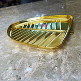 Gift item, banana leaf plate, Brass Thali, leaf designed multipurpose plate (Pack of 6 Pcs)