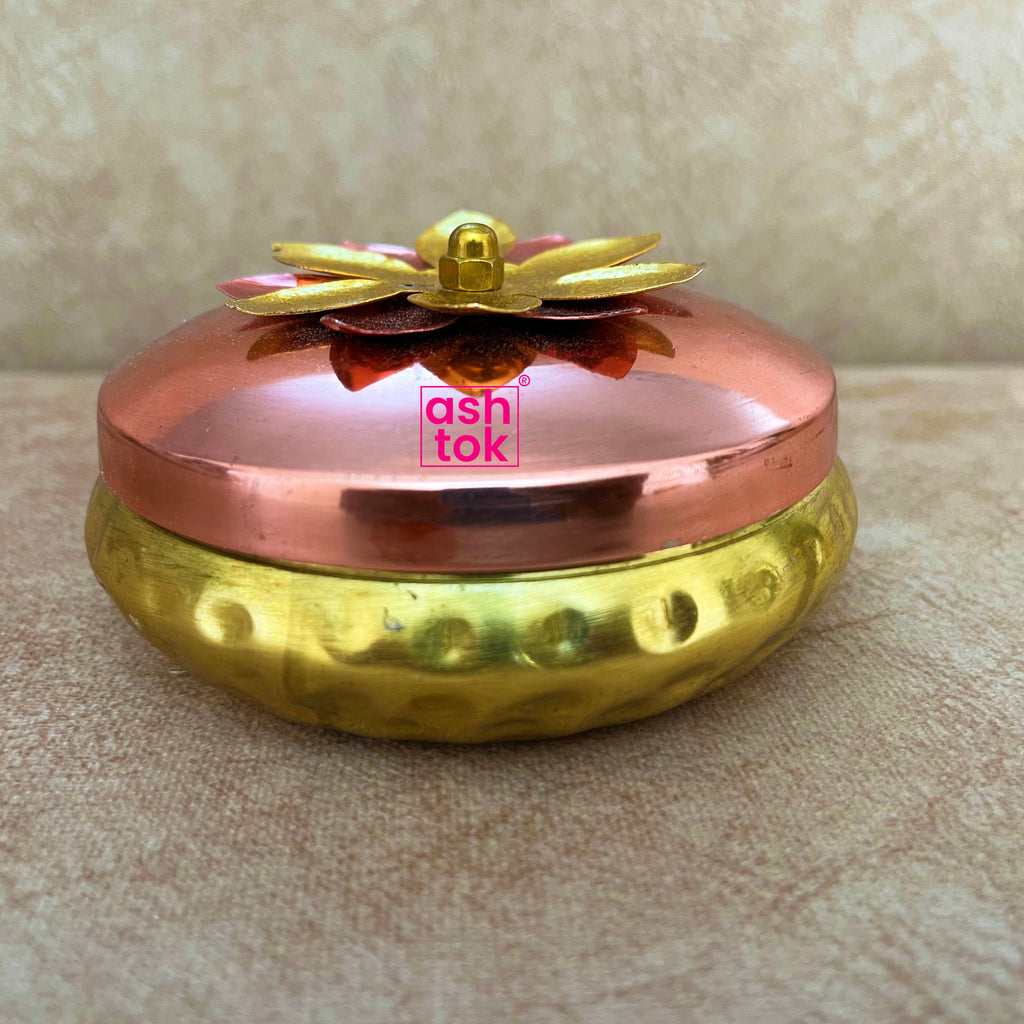 Gift Box, Gift Item, Gold Plated Metal Box, Best Birthday Return Gift (Dia - 4 Inches)
