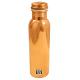 Pure Copper water Bottle with Glossy Polish