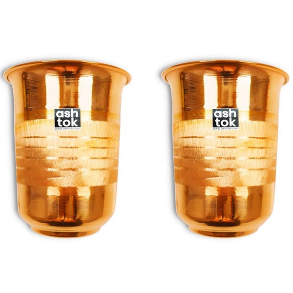 India Pure Copper Glass, Plain Design Tumbler Cup for Water Storage