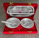 German Silver Bowl Set with Tray