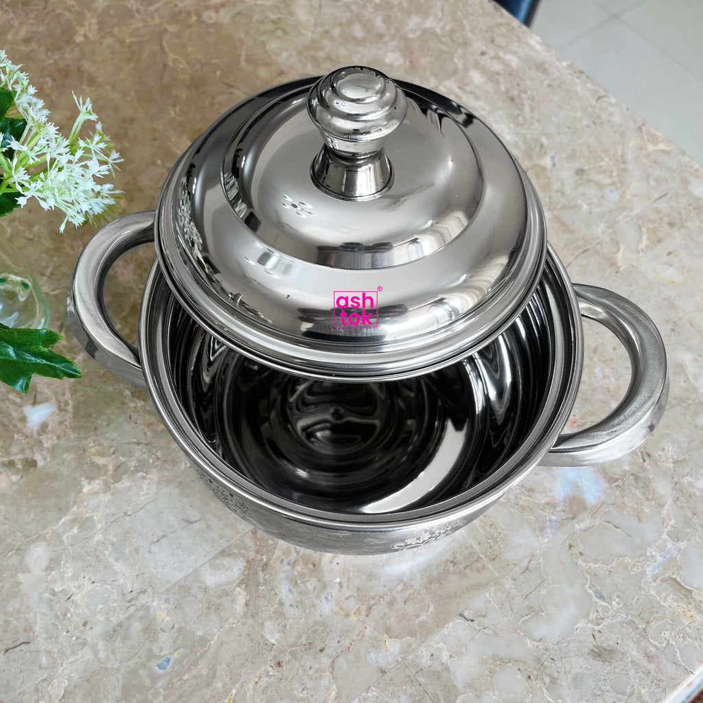 Serving Dish, Set of 5 Stainless Steel Dish Set with lid and Handle