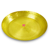 Ashtok brass tambalam plate with traditional hammered design, ideal for gifting and ceremonial use.