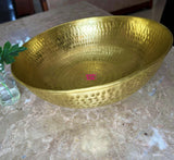 Brass serving and mixing bowl set, suitable for fruit salads, desserts and marriage gifting.