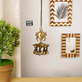 brass diya, brass hanging diya, decorative oil lamp