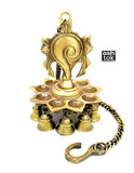 brass diya, brass hanging diya, decorative oil lamp