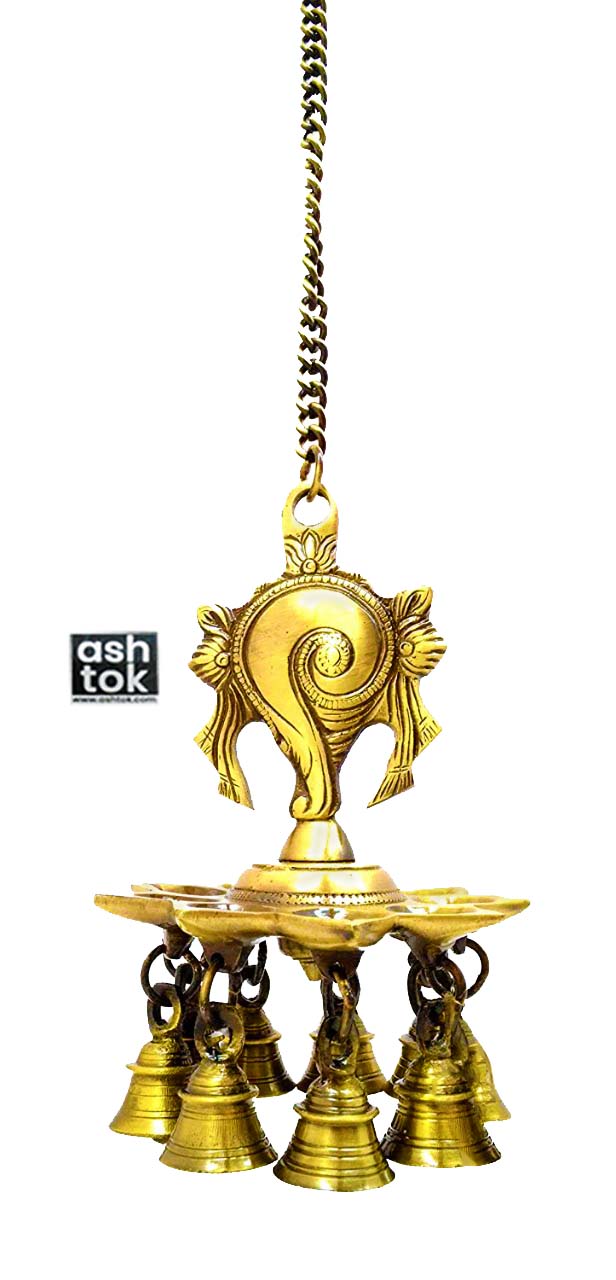 Hanging Diya, Hanging Diya Lamp, Brass Wall Decor