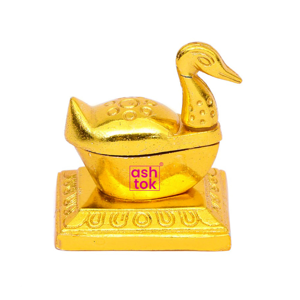Sindoor Box Brass Single Duck Kumkum sindoor dabbi, Gift item (Set of 10)