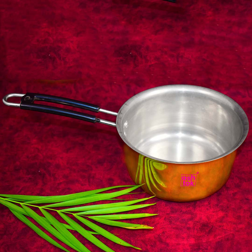 Brass Saucepan with tin lining inside, Brass utensils for cooking, best brass saucepans