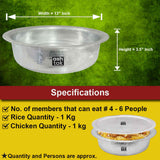 Hotelware biryani pot with flat base and lid, built for bulk cooking and commercial food preparation 13 inch diameter