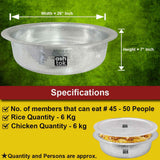 Hotelware biryani pot with flat base and lid, built for bulk cooking and commercial food preparation 26 inch diameter 