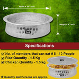 Hyderabadi biryani handi for hotels, restaurants and catering, built for traditional dum cooking and serving diameter 15 Inch