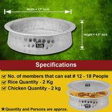 Hyderabadi biryani handi for hotels, restaurants and catering, built for traditional dum cooking and serving diameter 17 Inch
