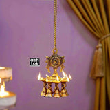 Brass Hanging Diya, Brass Diya, Brass Decorative Oil Lamp
