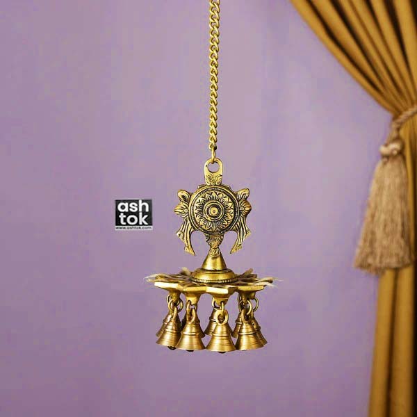 Brass Hanging Diya, Brass Diya, Brass Decorative Oil Lamp