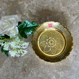 Premium handcrafted brass plate with bowl, decorative gift set for festive occasions and return gifting