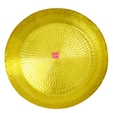 Premium brass thali plate with hammered finish, perfect for pooja, gifting and traditional ceremonies.