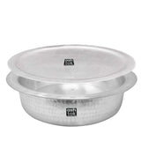 Premium flat base biryani cooking handi with lid, perfect for dum cooking in professional kitchens,home use