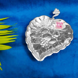 German Silver Gift Item, Designer Leaf Shape Tray