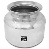 Stainless Steel Pot. Water Pot for Drinking and Storing Water in Kitchen. Glossy Finish, Colour Steel Grey, Pack of 1.